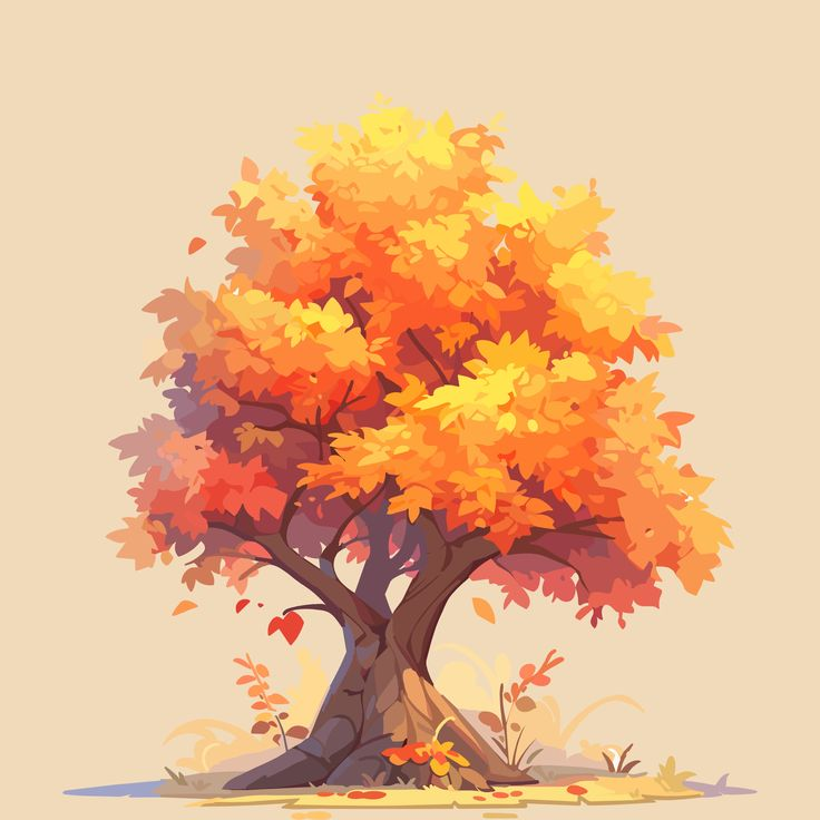 A colorful autumn tree
